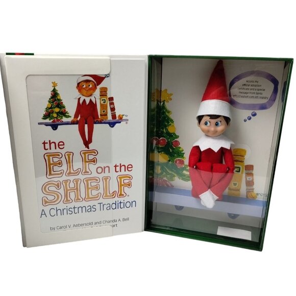 Elf on the Shelf Scout Doll White Boy and Book Christmas Tradition LumiStella - Picture 1 of 8